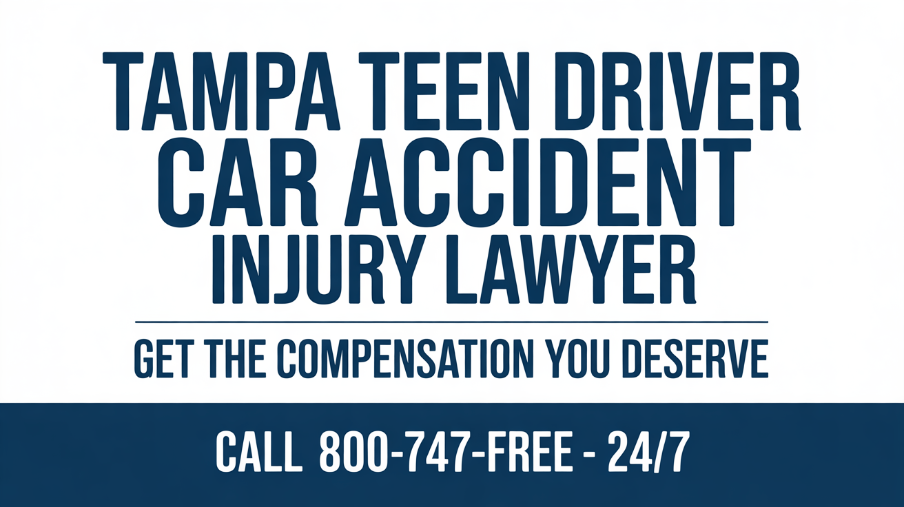 Abogado de lesiones por accidente de coche de conductor adolescente en Tampa