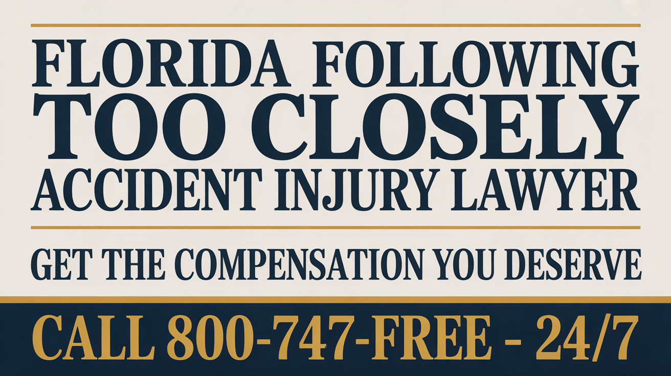 Abogado de Lesiones por Accidente en Florida por Seguir Demasiado de Cerca