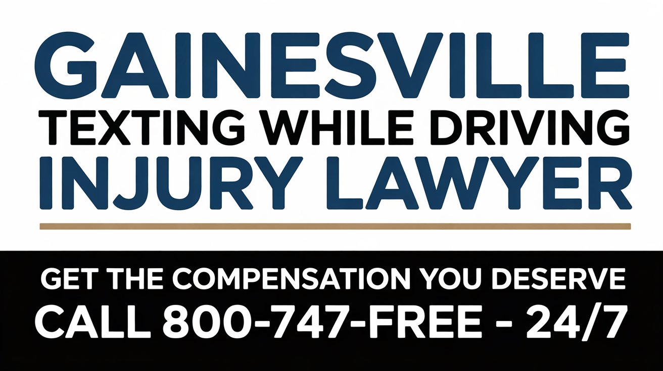 Abogado de lesiones por accidente de texto mientras conduce en Gainesville