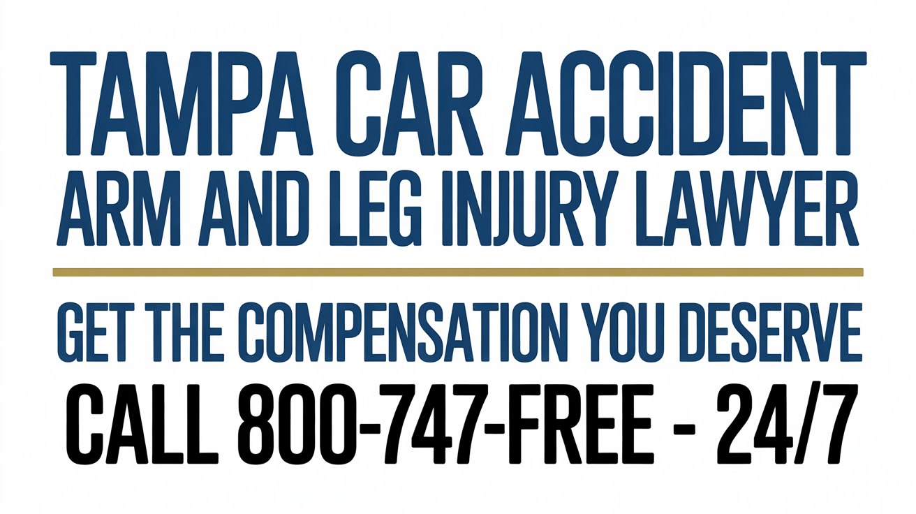 Abogado de lesiones en brazo y pierna por accidente de coche en Tampa