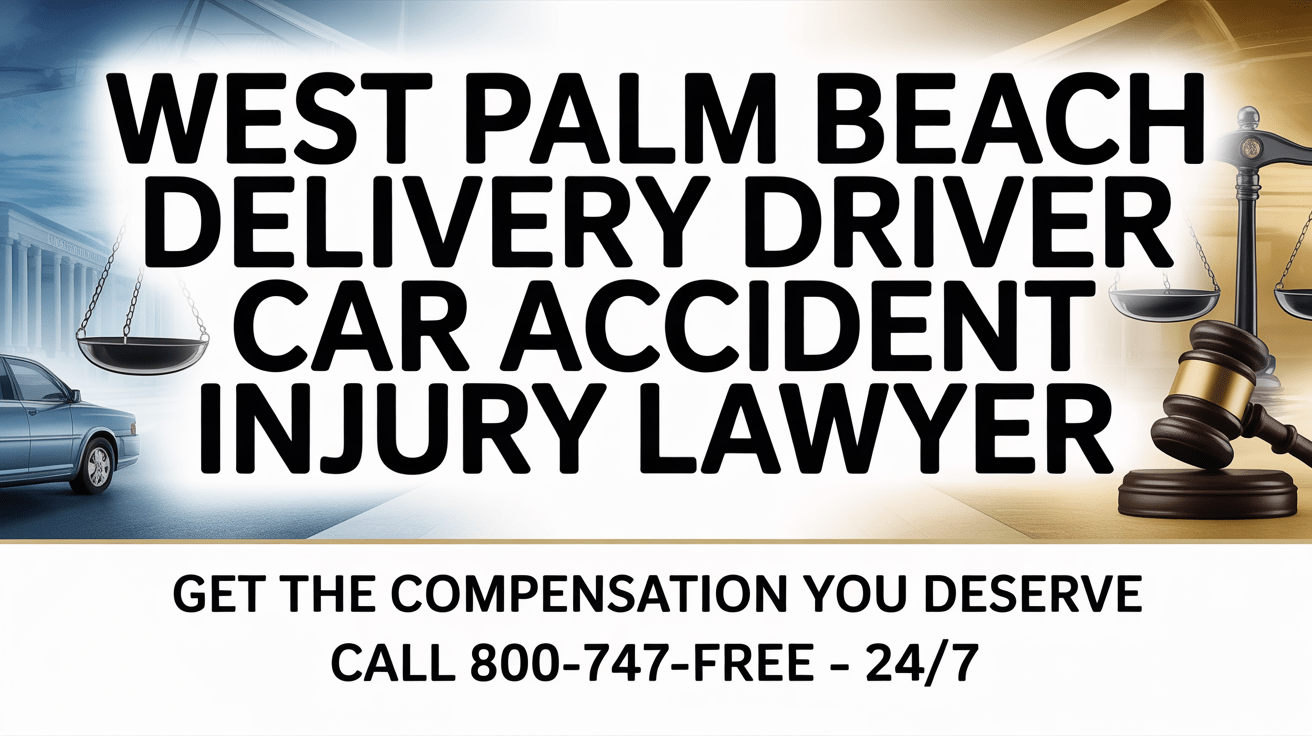 Abogado de lesiones por accidente de coche de conductor de entrega en West Palm Beach