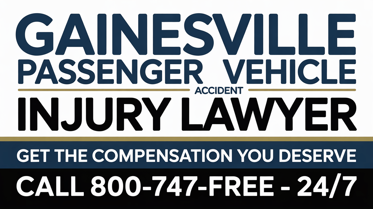 Gainesville Passenger Vehicle Accident Injury Lawyer