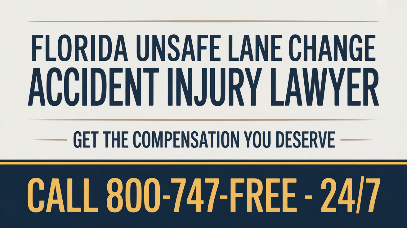 Abogado de lesiones por accidente de cambio de carril inseguro en Florida