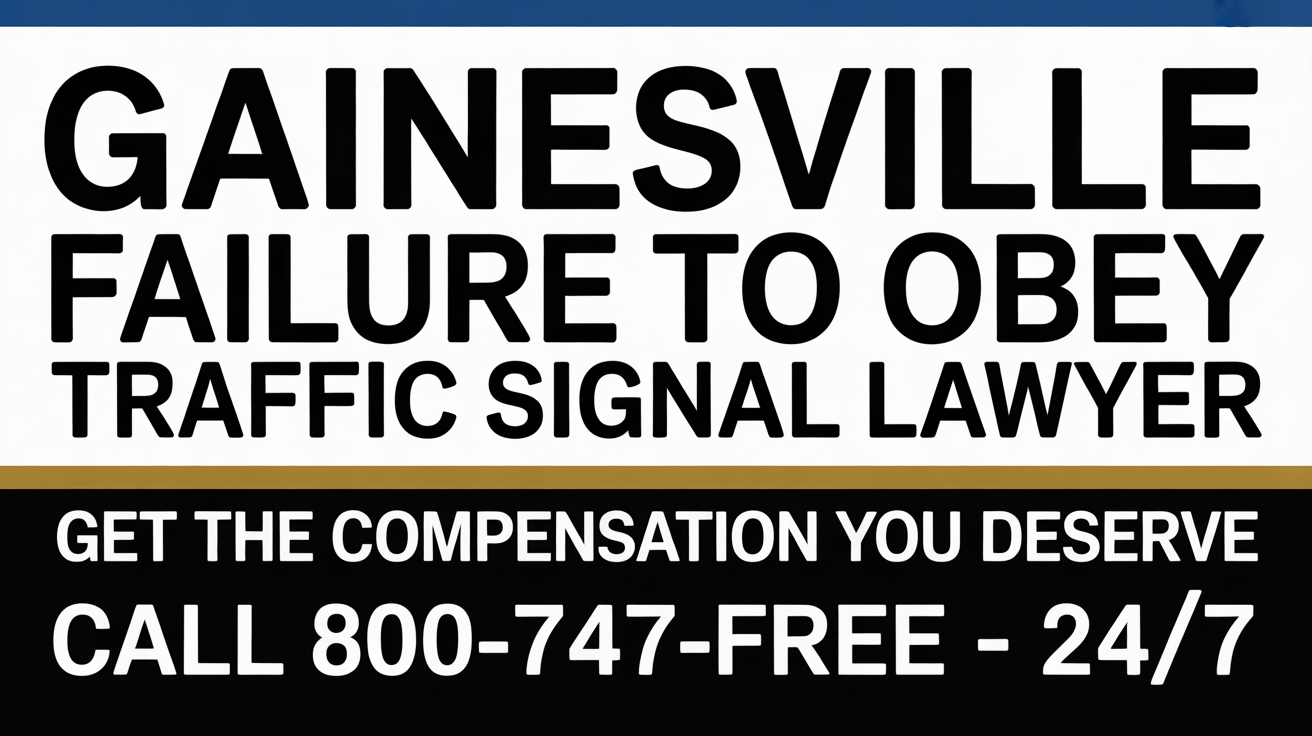 Abogado de Lesiones por Accidente de Incumplimiento de Señal de Tráfico en Gainesville