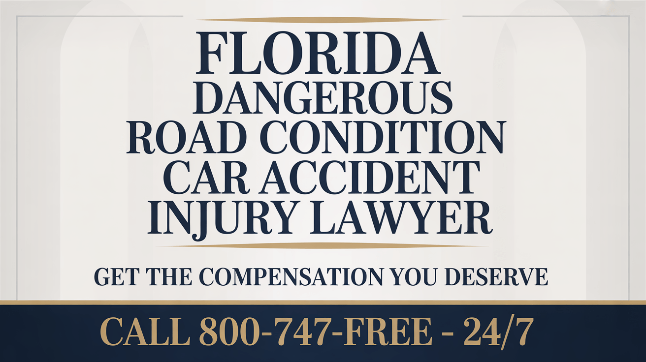 Florida Dangerous Road Condition Car Accident Injury Lawyer