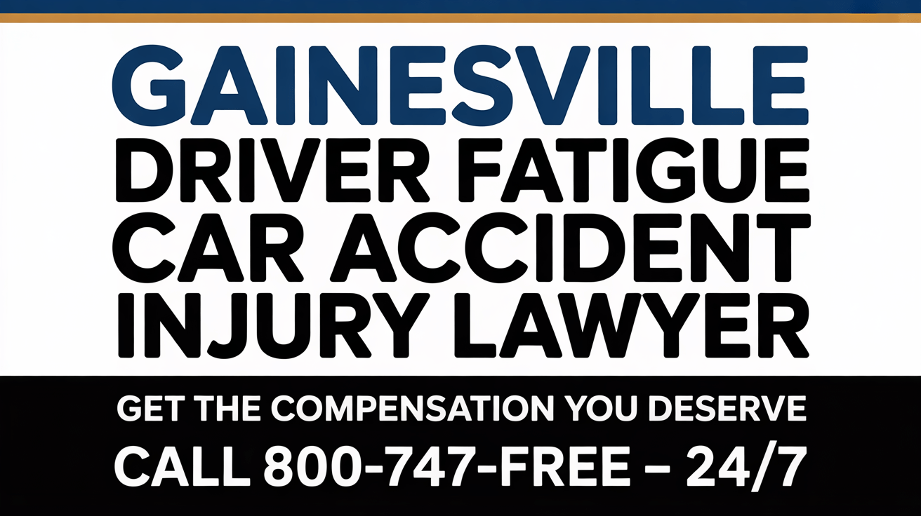 Gainesville Driver Fatigue Car Accident Injury Lawyer