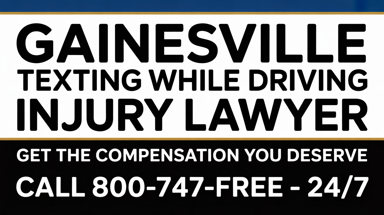 Abogado de Lesiones por Accidente de Texto Mientras Conduce en Gainesville
