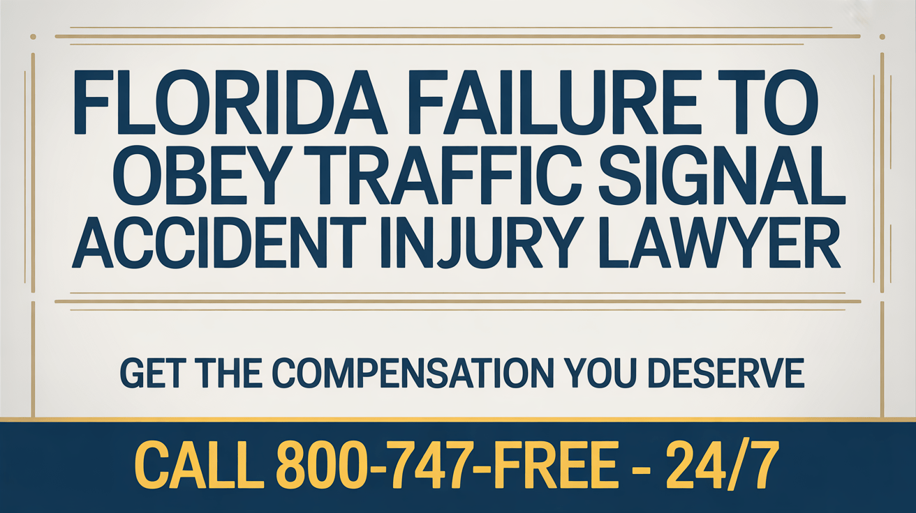 Abogado de lesiones por accidente de incumplimiento de señal de tráfico en Florida