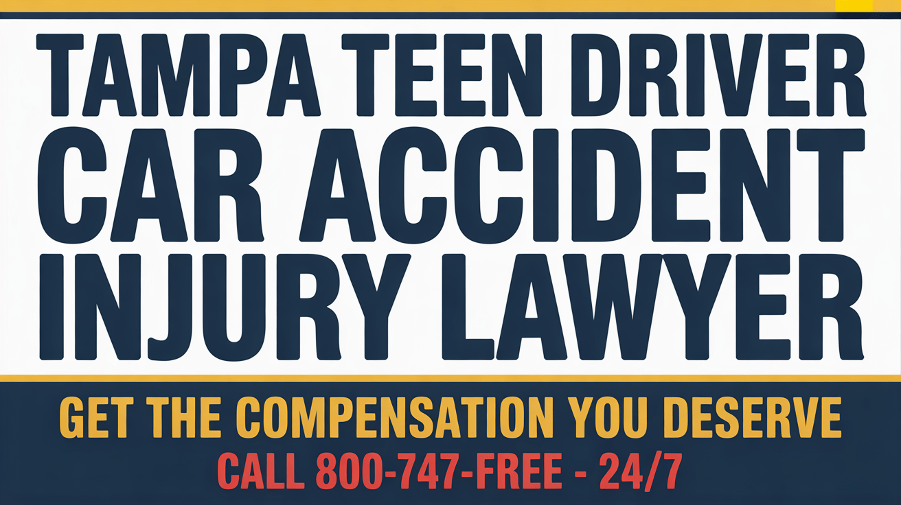 Abogado de lesiones por accidente de coche con conductor adolescente en Tampa