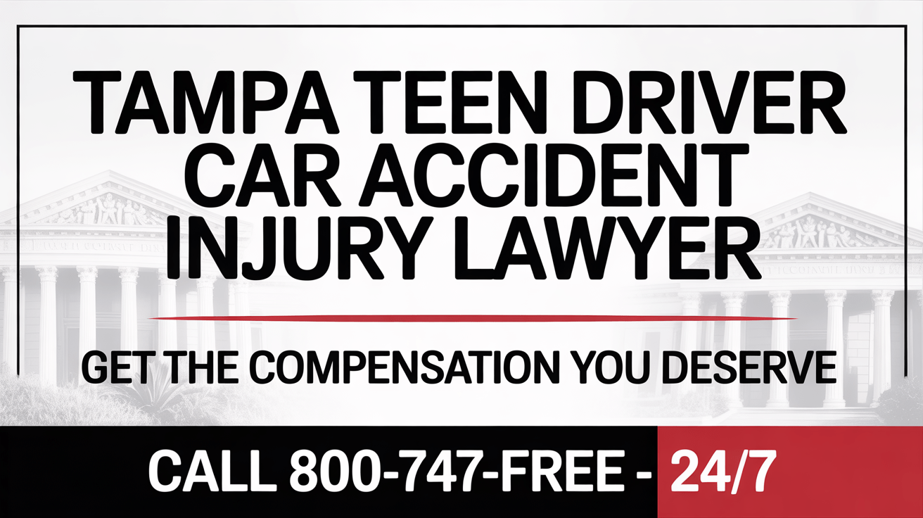 Abogado de lesiones por accidente de coche de conductor adolescente en Tampa