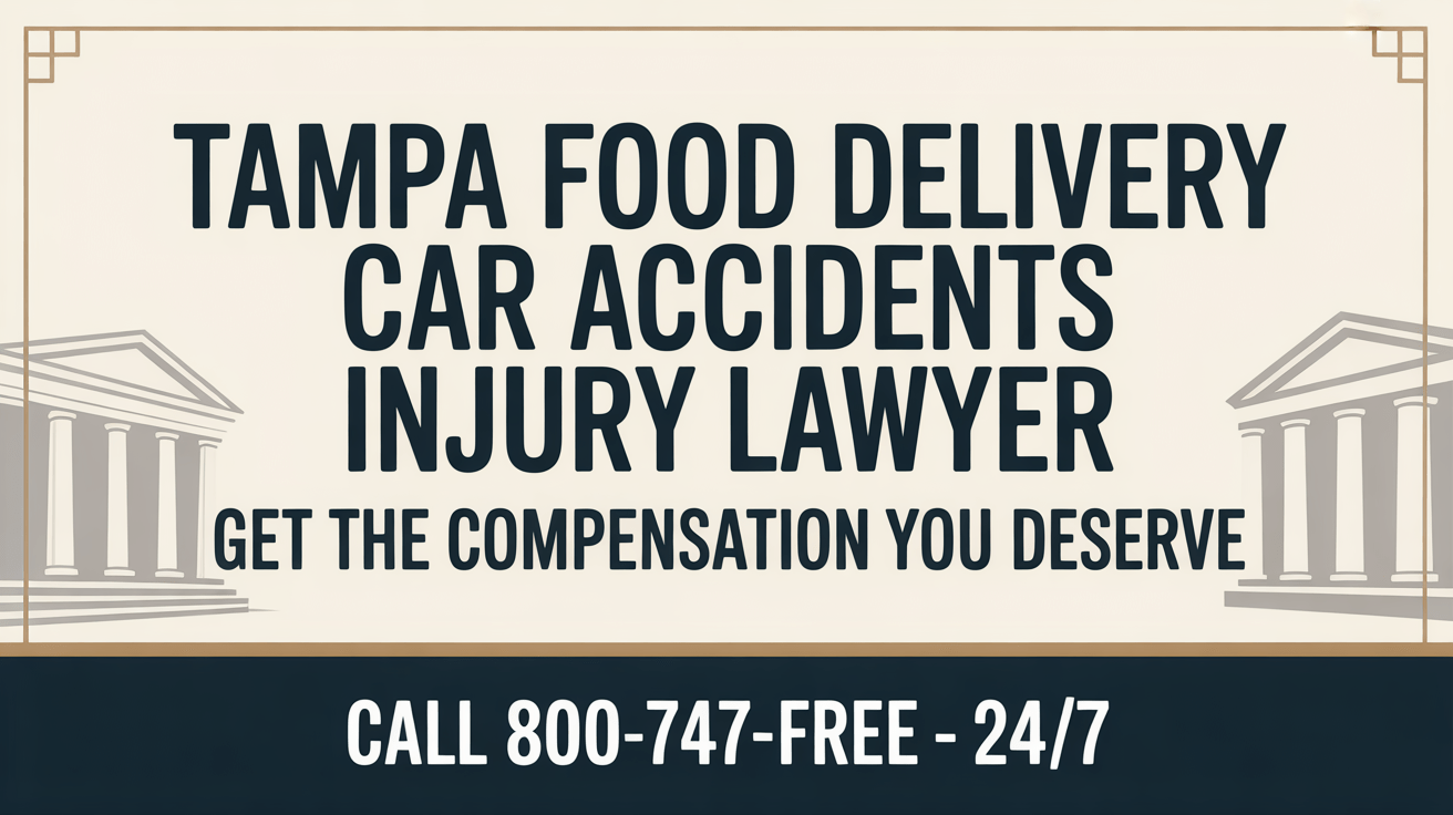 Abogado de lesiones por accidente de coche de entrega de comida en Tampa