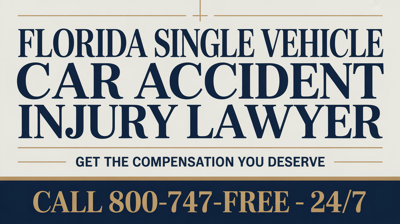 When a Florida single vehicle crash leaves you injured, a lawyer can uncover hidden causes, insurance options, and liable parties you may overlook.