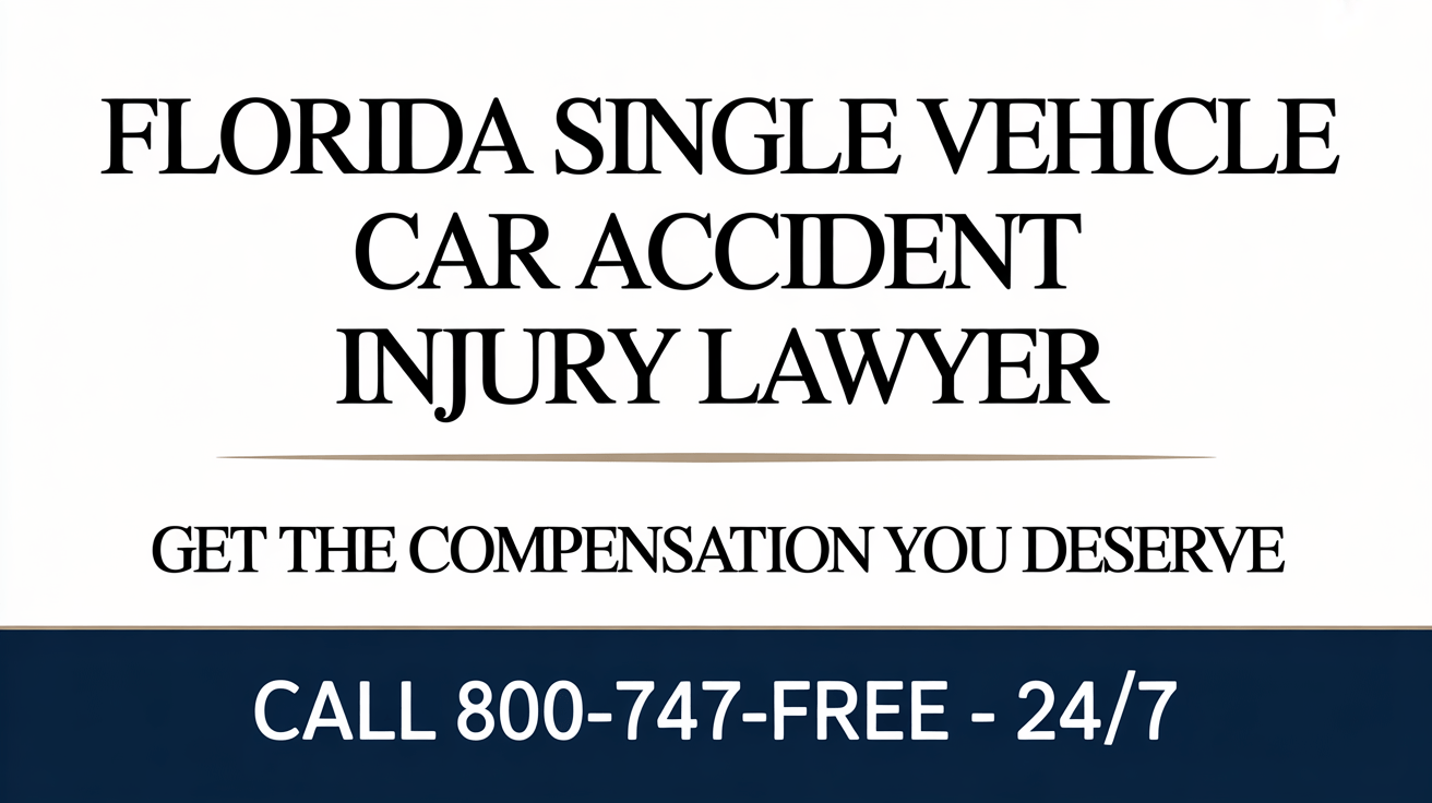When a Florida single vehicle crash leaves you injured, a lawyer can uncover hidden causes, insurance options, and liable parties you may overlook.