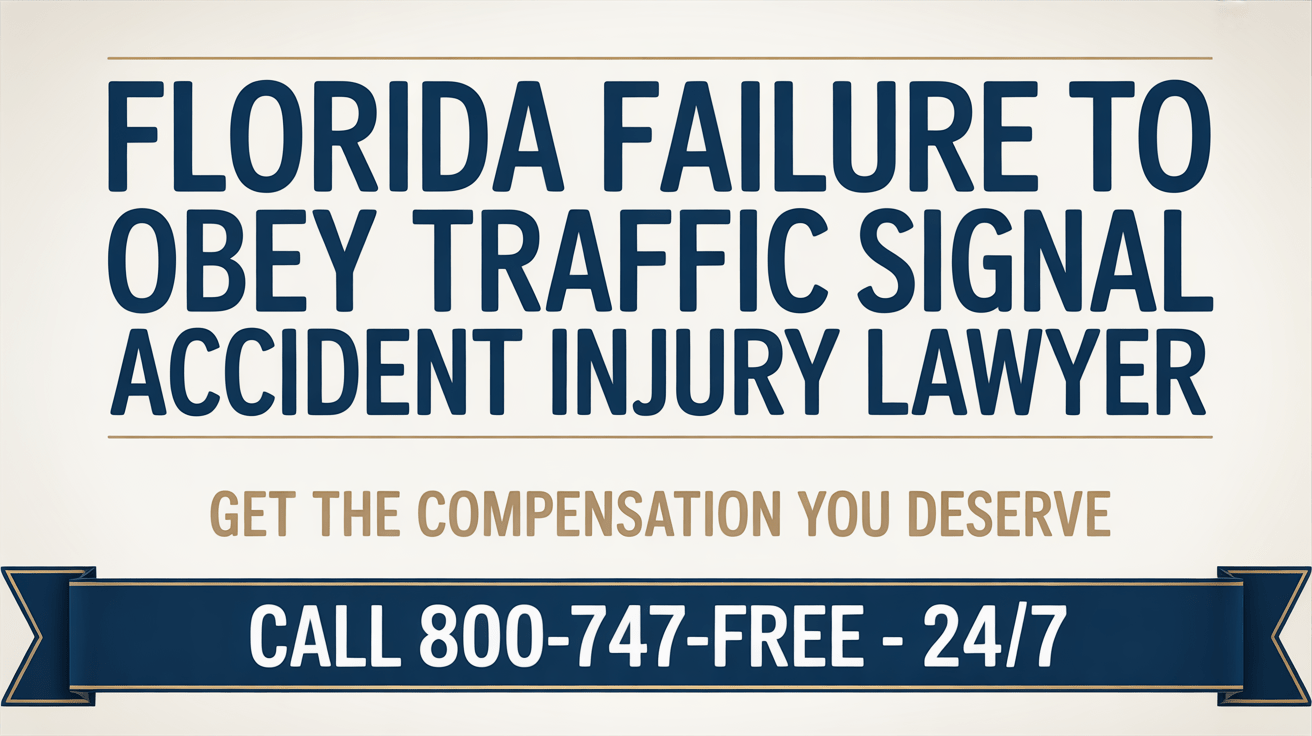 Abogado de lesiones por accidente de incumplimiento de señal de tráfico en Florida