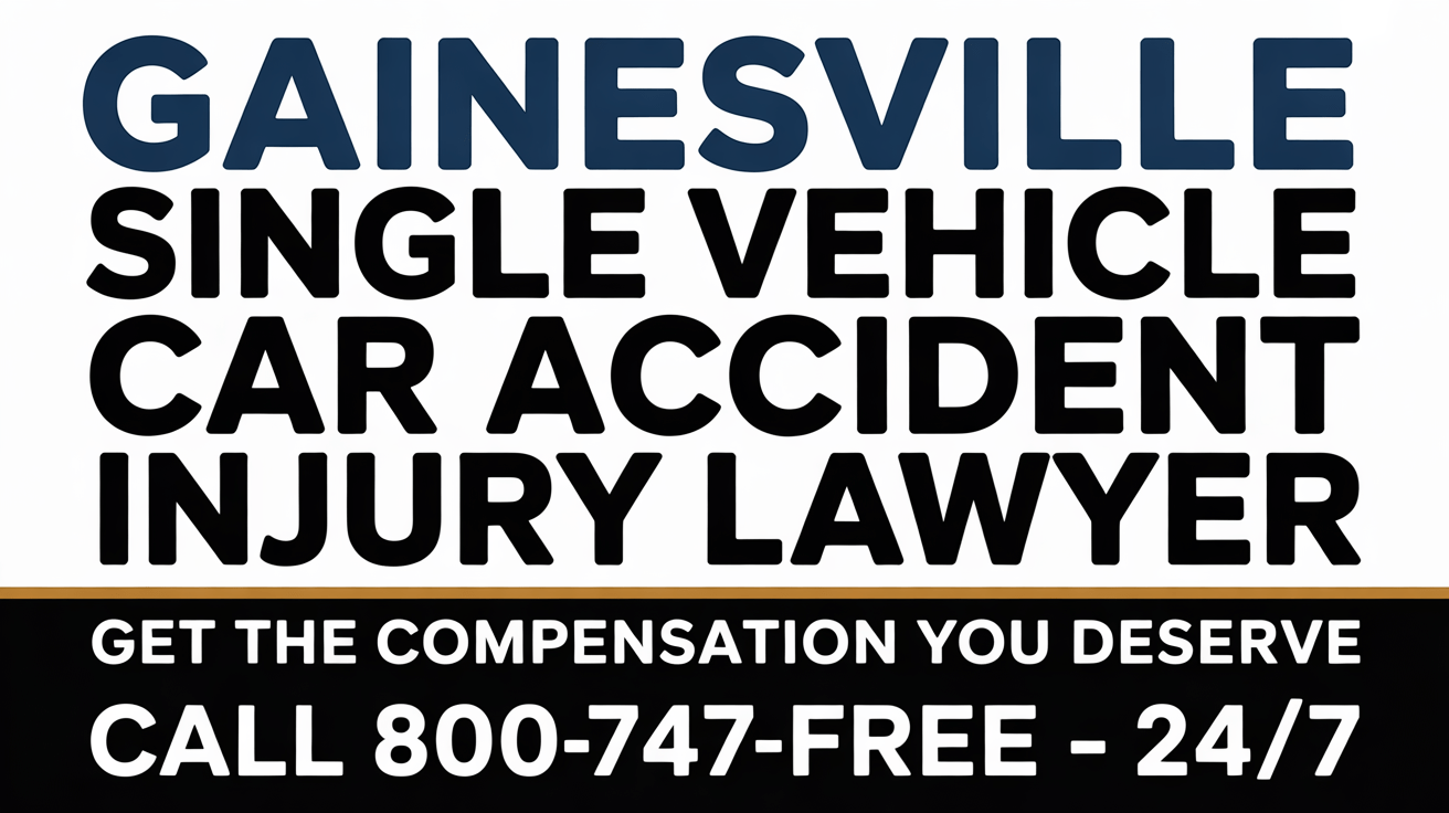 Abogado de lesiones por accidente de automóvil de un solo vehículo en Gainesville
