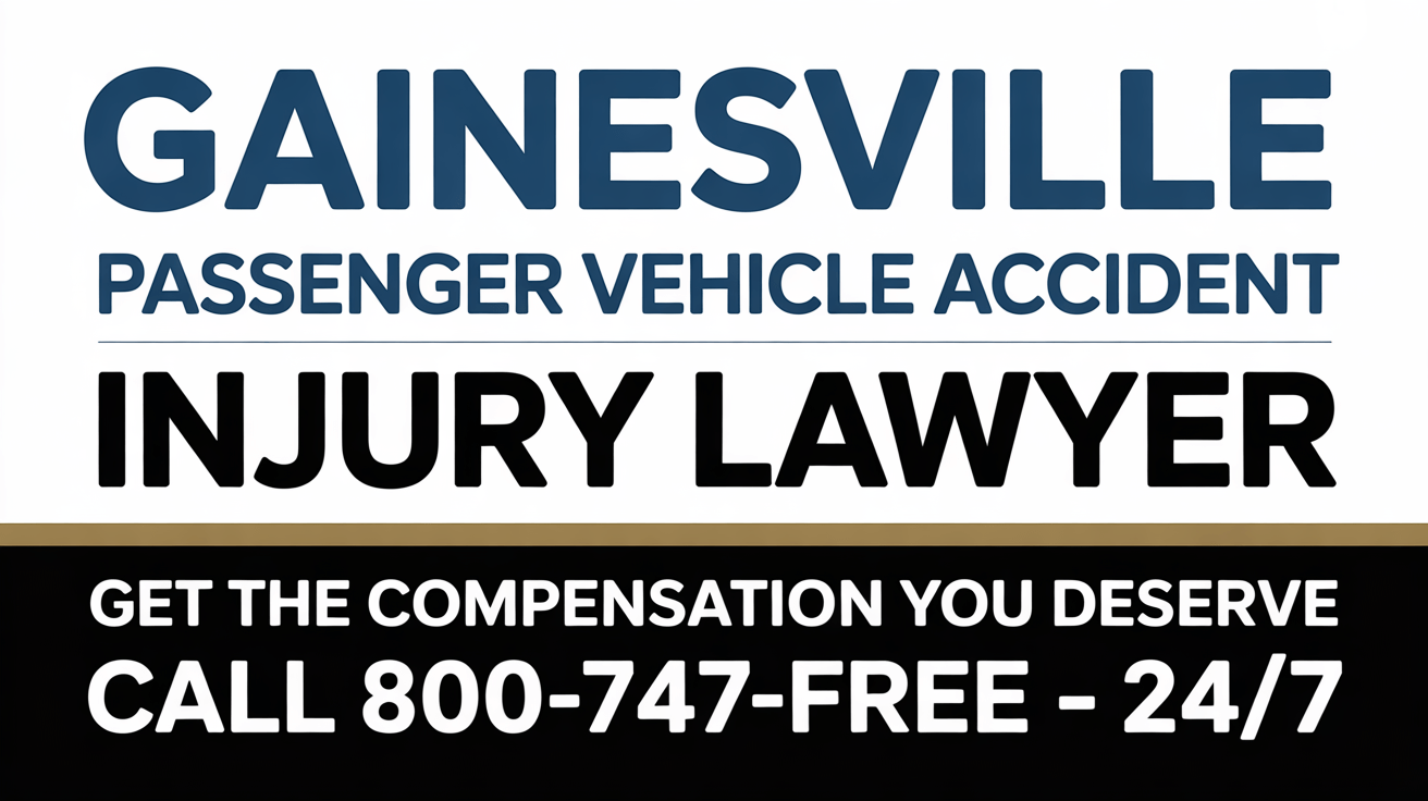 Gainesville Passenger Vehicle Accident Injury Lawyer
