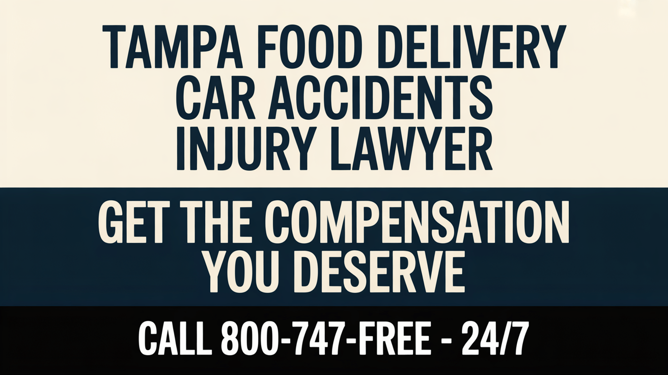 Abogado de lesiones por accidente de coche de entrega de comida en Tampa