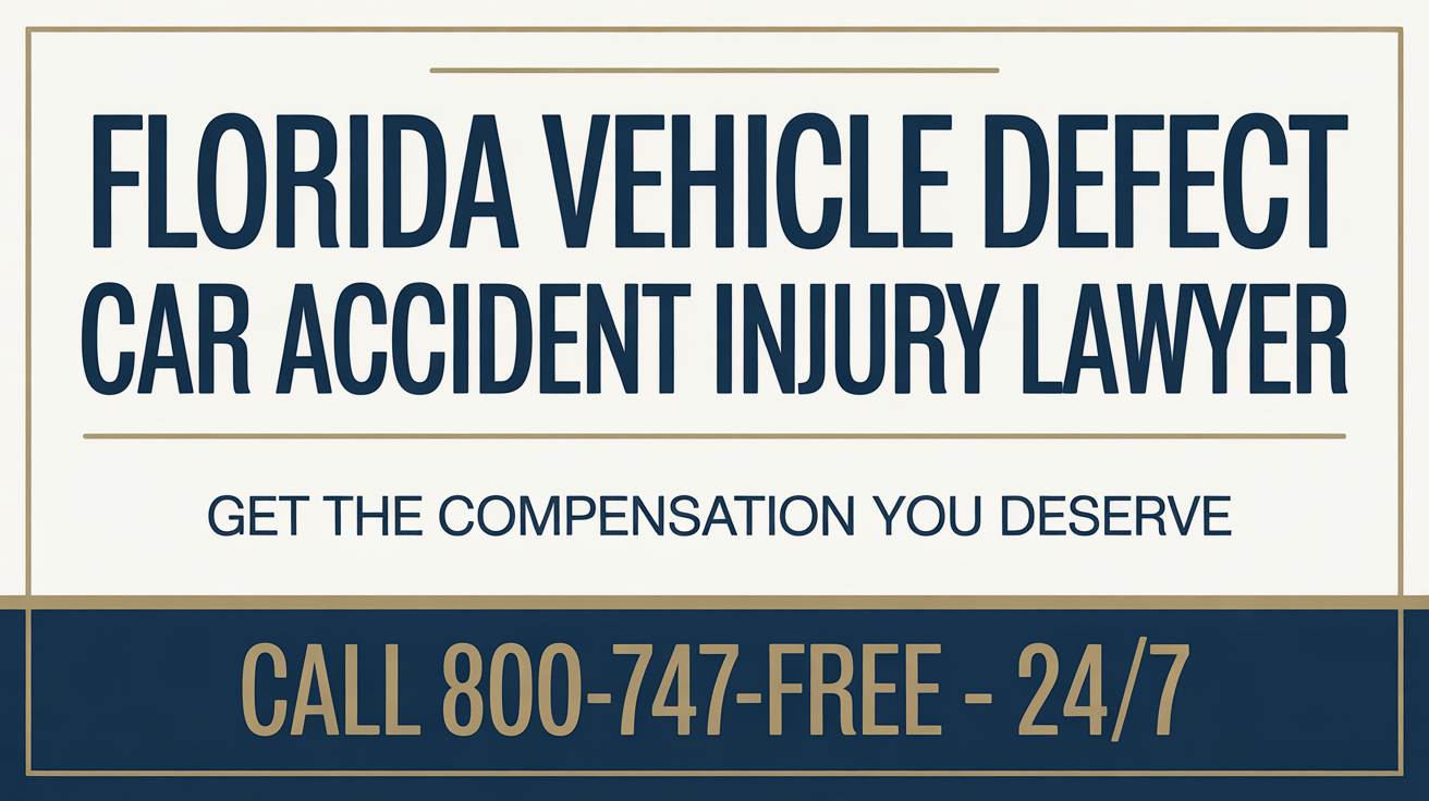 Florida Vehicle Defect Car Accident Injury Lawyer