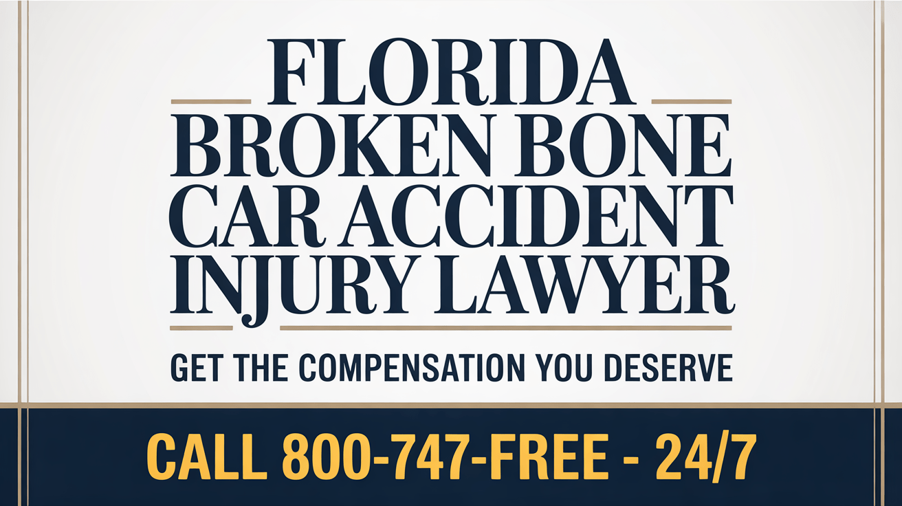 Abogado de lesiones por accidente automovilístico con huesos rotos en Florida