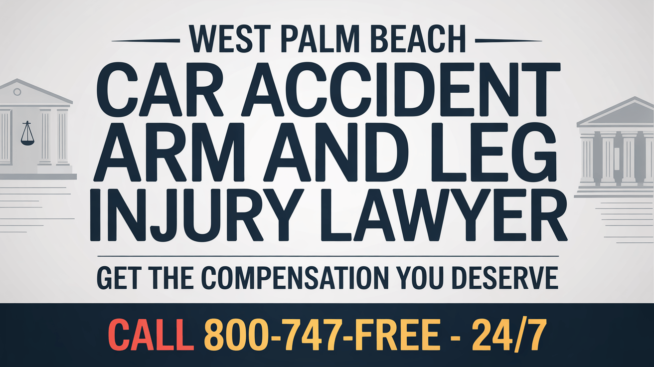 Abogado de lesiones en brazos y piernas por accidente automovilístico en West Palm Beach