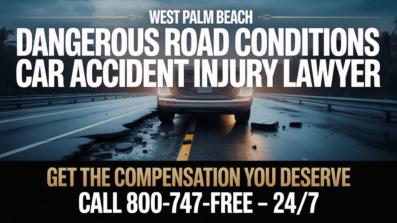 West Palm Beach Dangerous Road Condition Car Accident Injury Lawyer