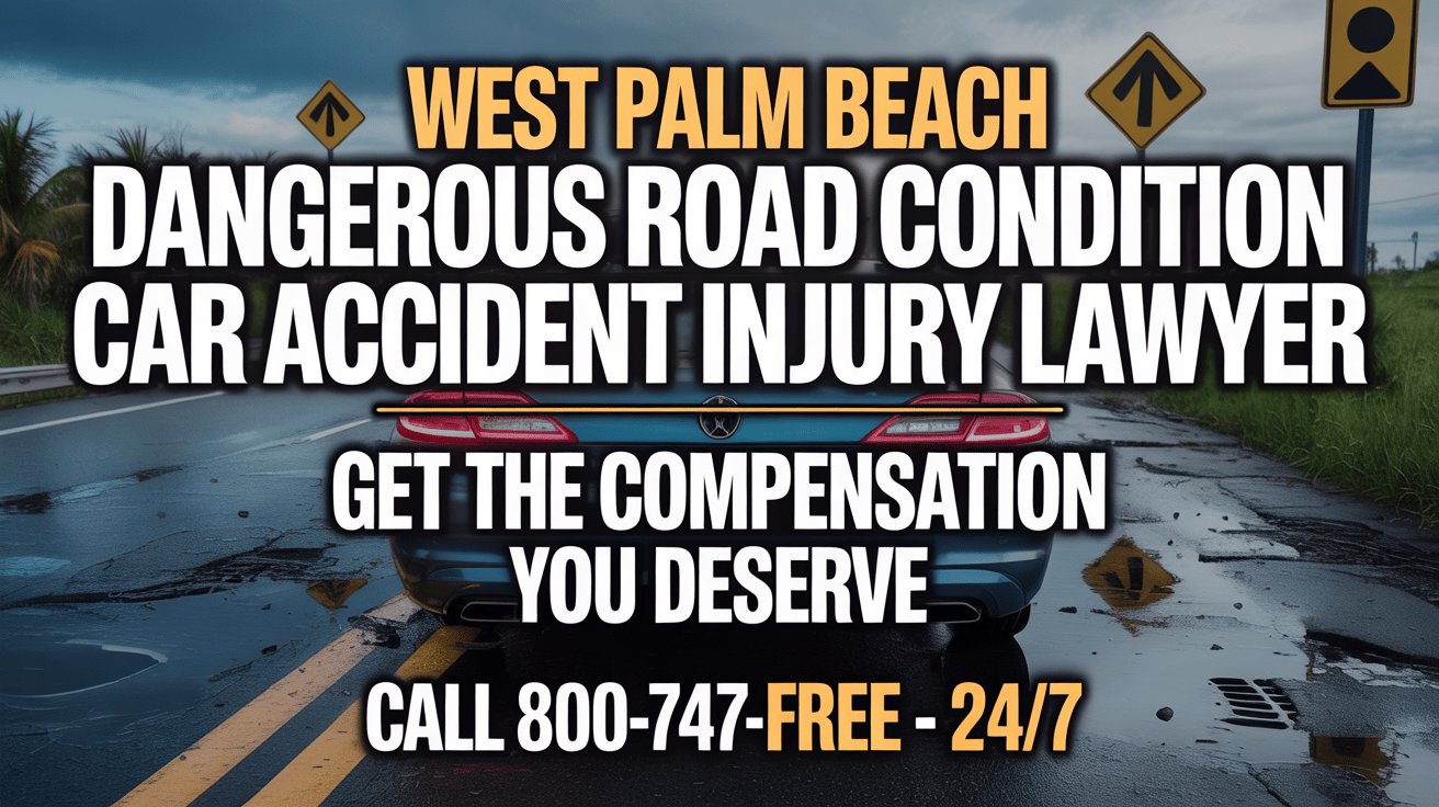 West Palm Beach Dangerous Road Condition Car Accident Injury Lawyer