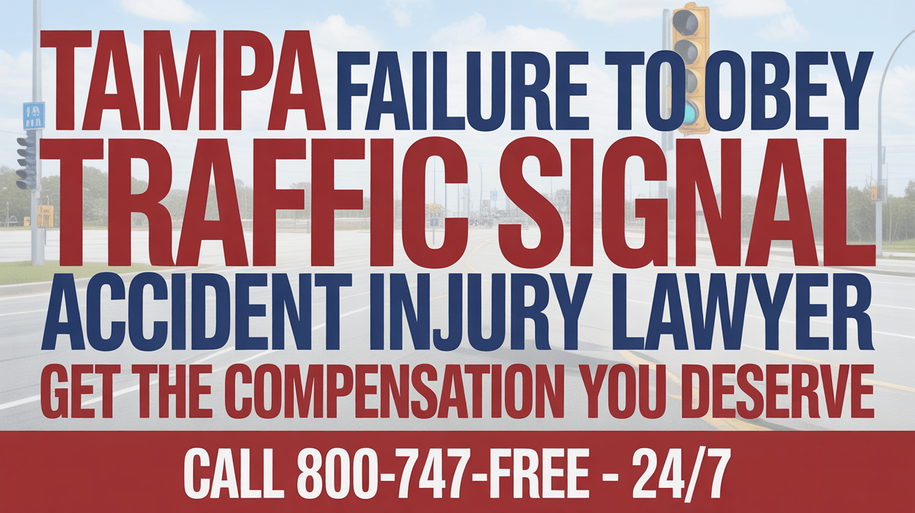 Abogado de lesiones por accidente de incumplimiento de señal de tráfico en Tampa