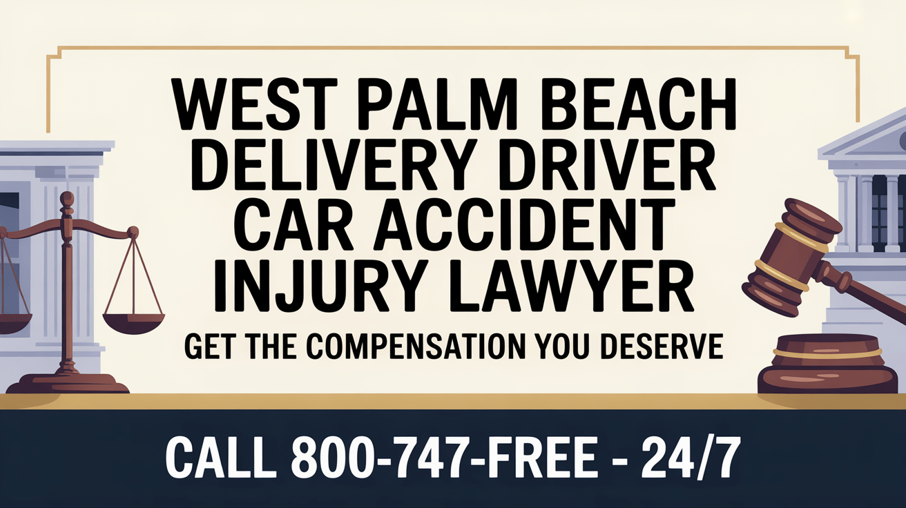 Abogado de lesiones por accidente de automóvil de conductor de entrega en West Palm Beach