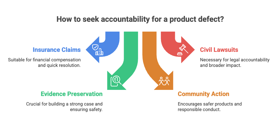 How to seek accountability for a product defect?