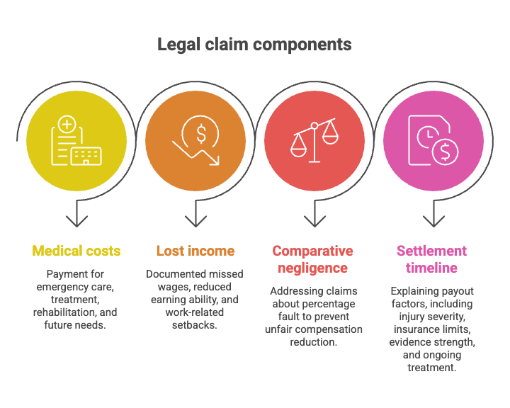 Legal claim components