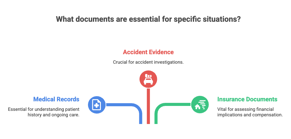 What documents are essential for specific situations?