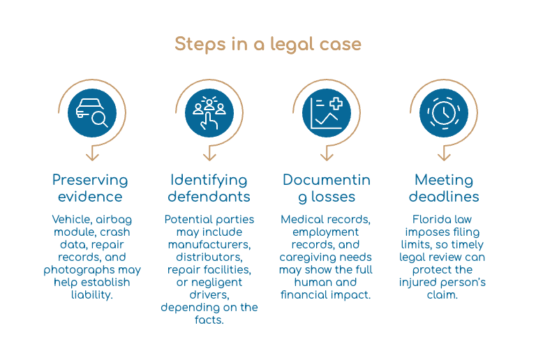 Steps in a legal case