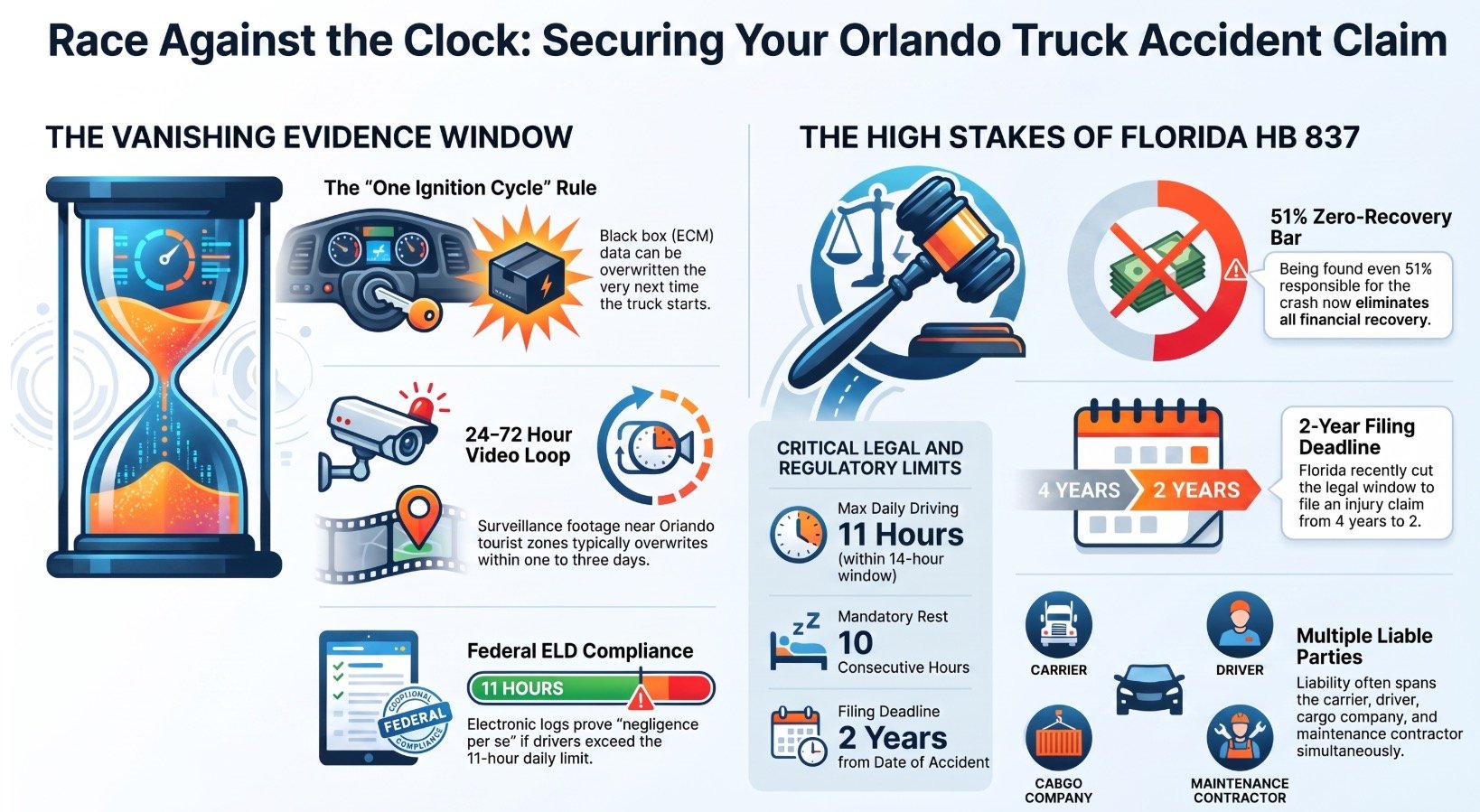 Abogado de Accidentes de Camiones en Orlando