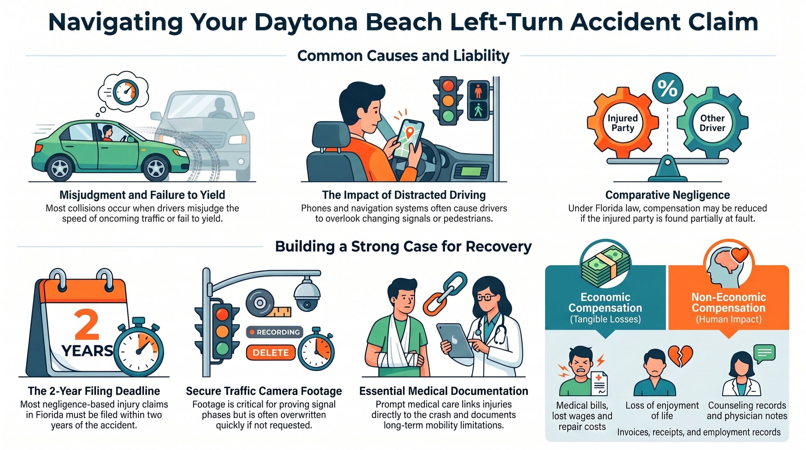 Guía de Reclamos por Accidentes en Daytona Beach