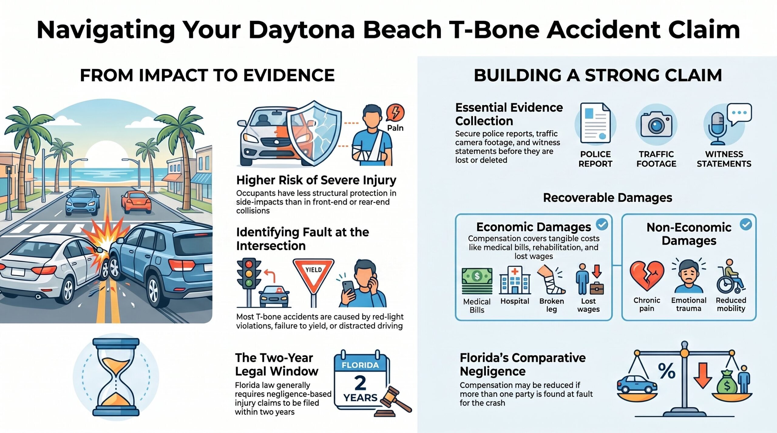 Guía de Reclamación por Accidentes en Daytona Beach