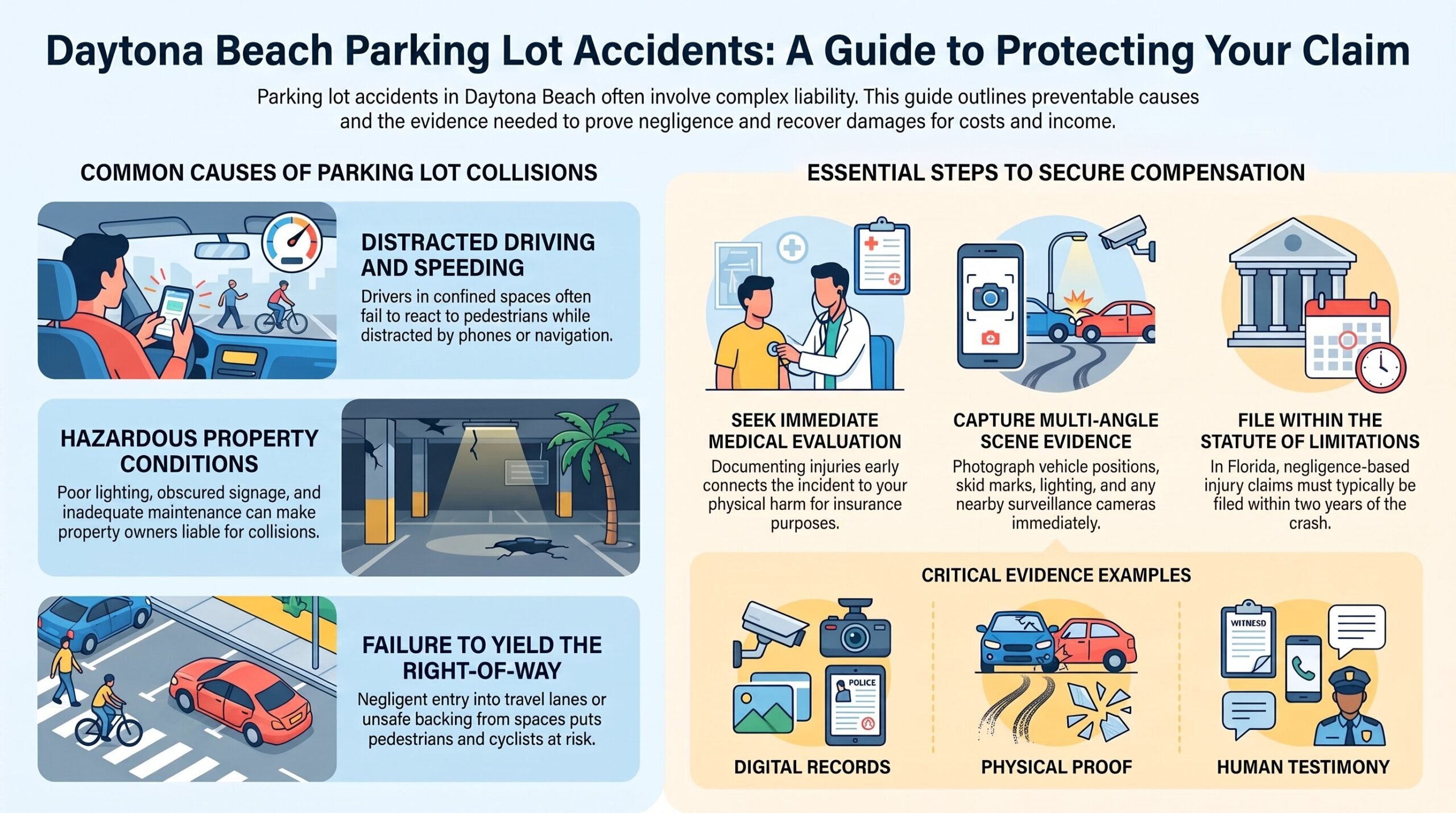 Guía de Accidentes en Estacionamientos de Daytona Beach