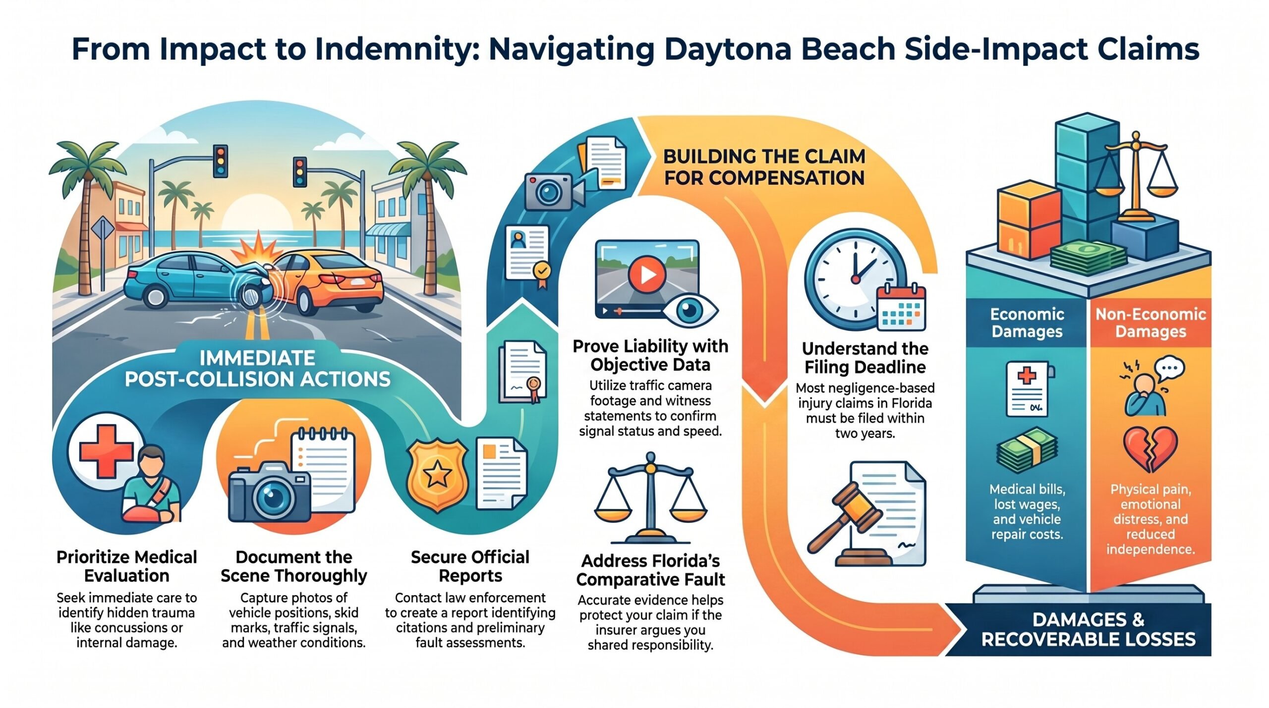 Reclamaciones por Colisiones Laterales en Daytona Beach