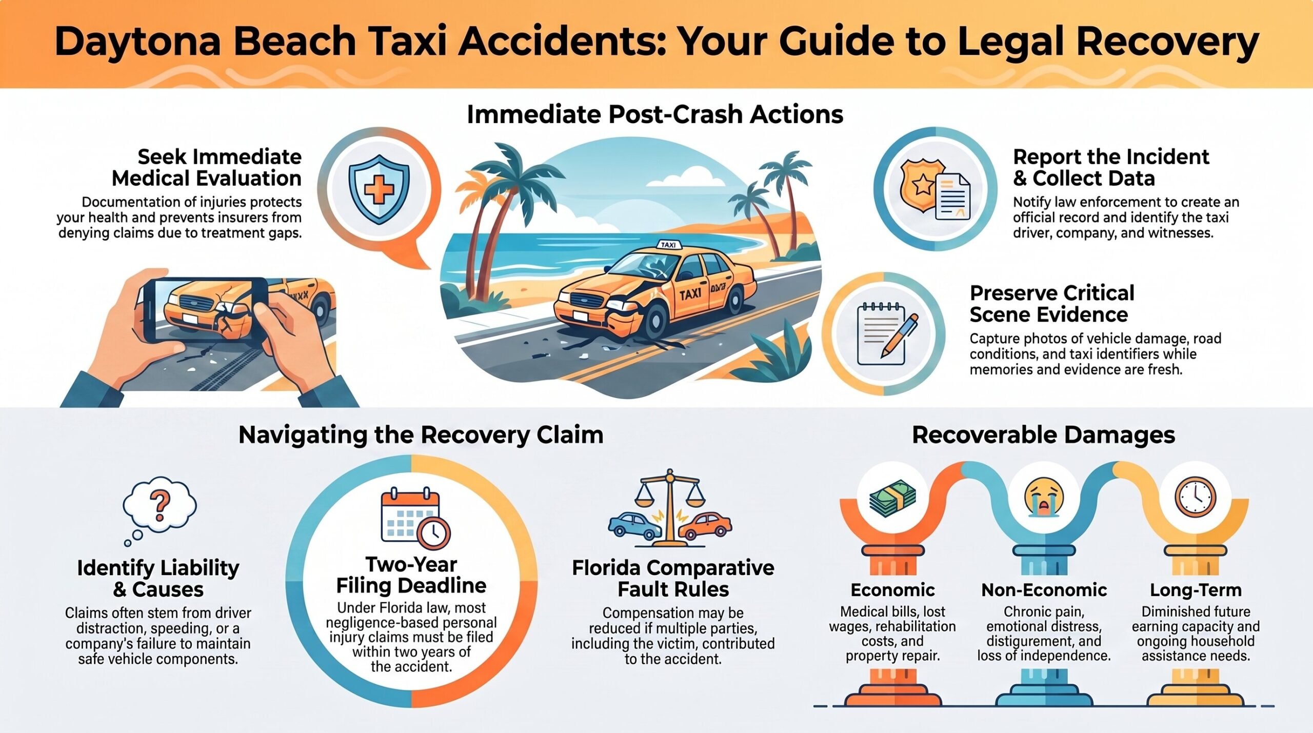 Guía de Accidentes de Taxi en Daytona Beach