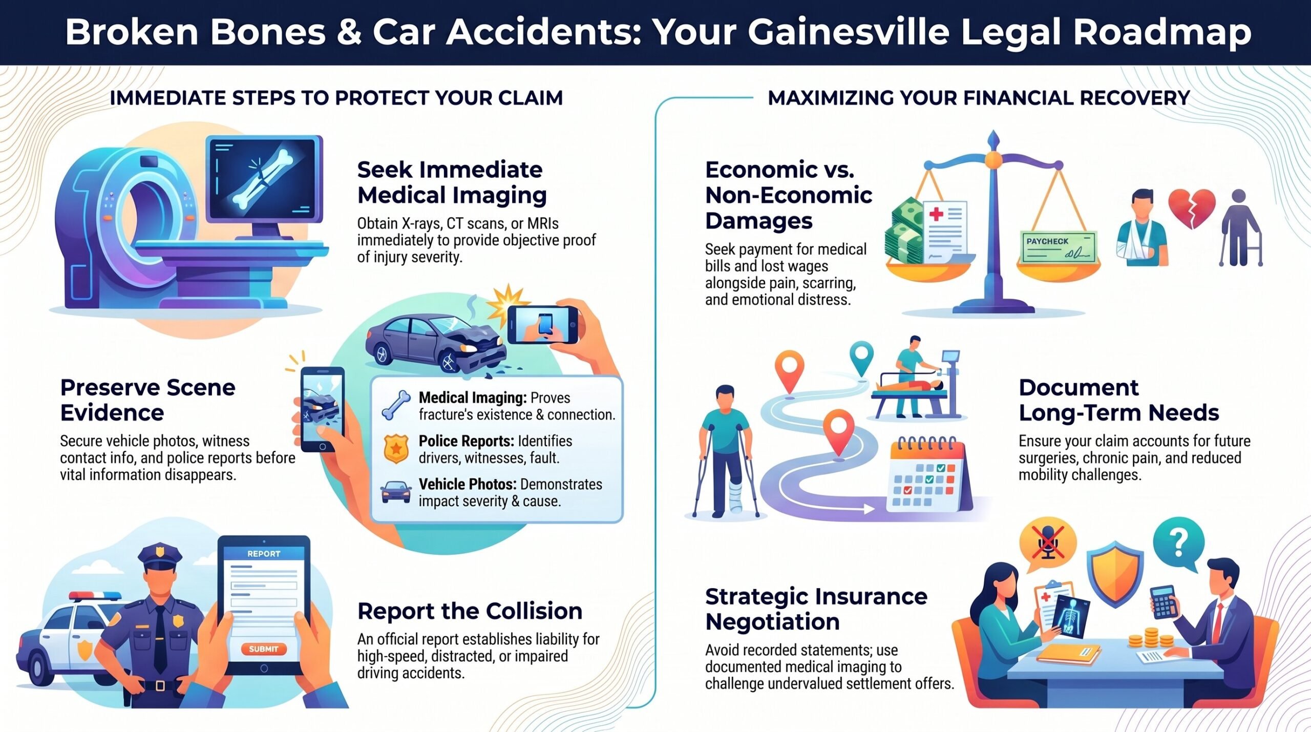 Hoja de Ruta Legal para Accidentes de Auto en Gainesville