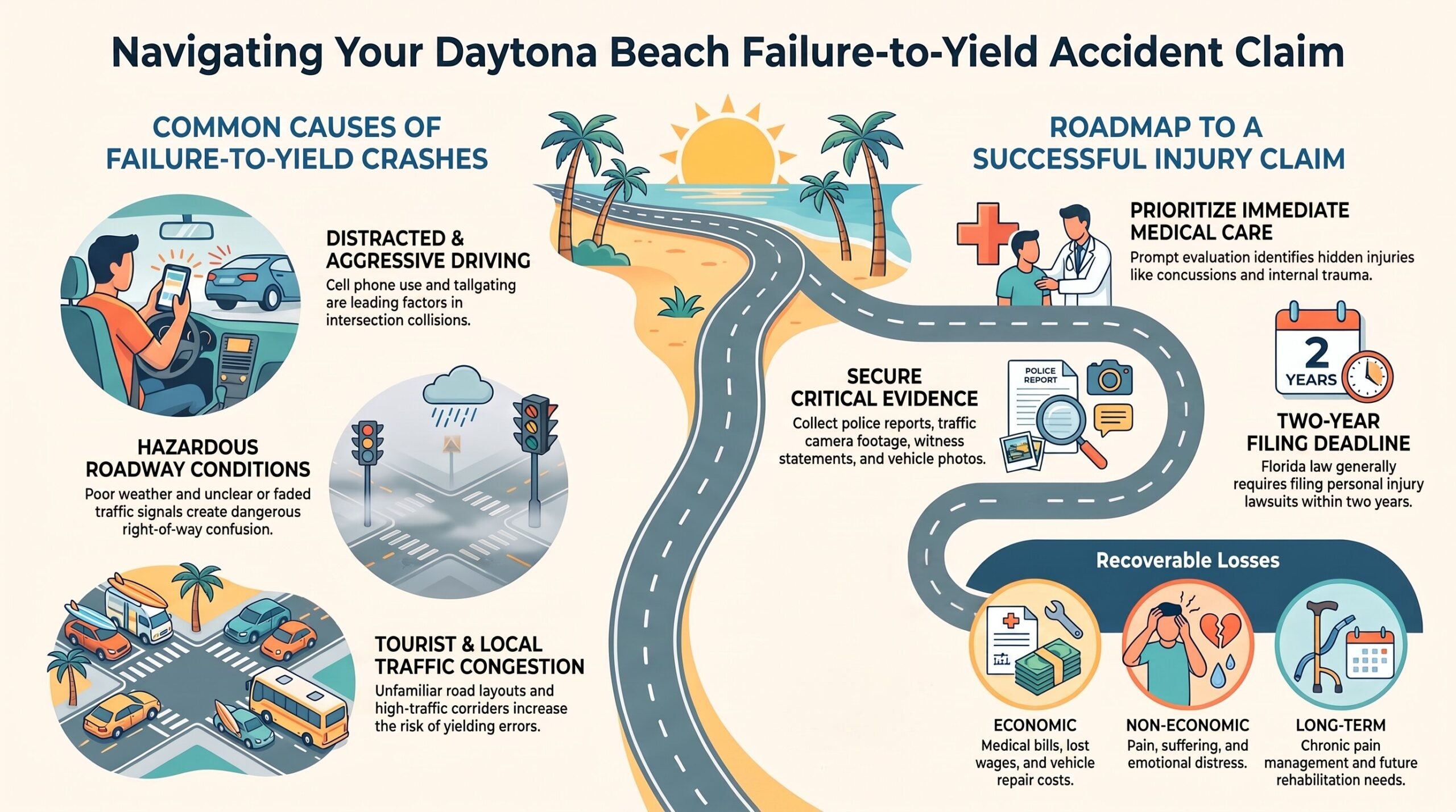 Navegando Reclamaciones de Accidentes en Daytona Beach