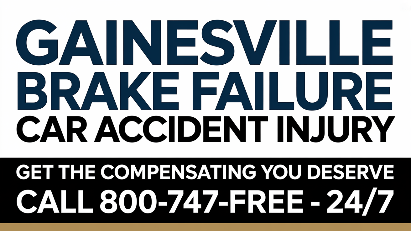 Abogado de Lesiones por Accidente de Automóvil por Fallo de Frenos en Gainesville