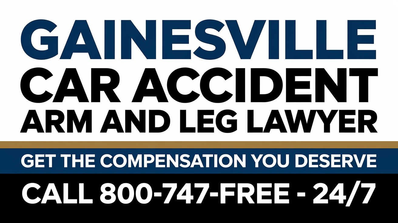 Abogado de lesiones en brazos y piernas por accidente de coche en Gainesville