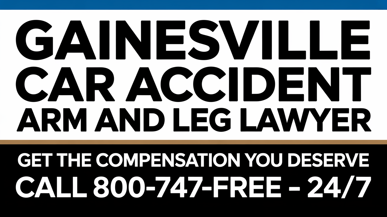 Abogado de lesiones en brazos y piernas por accidente de coche en Gainesville