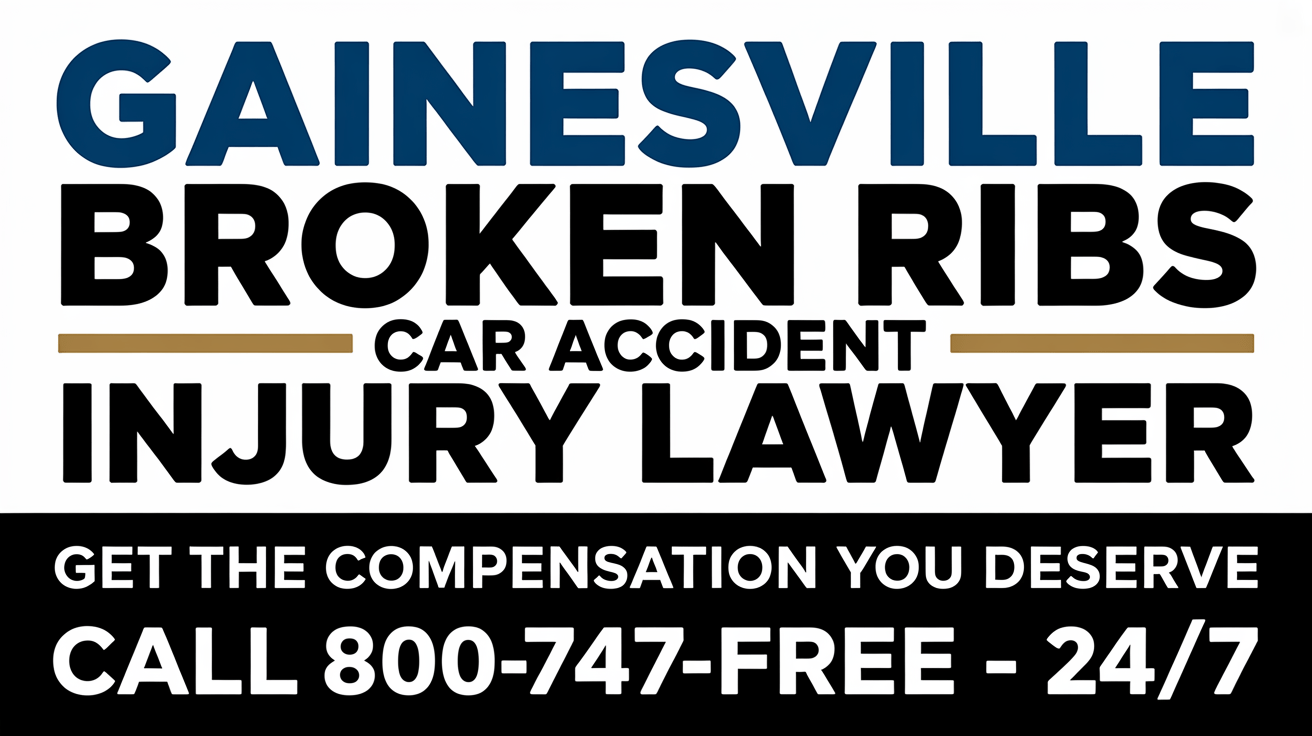 Abogado de lesiones por accidente de coche con costillas rotas en Gainesville