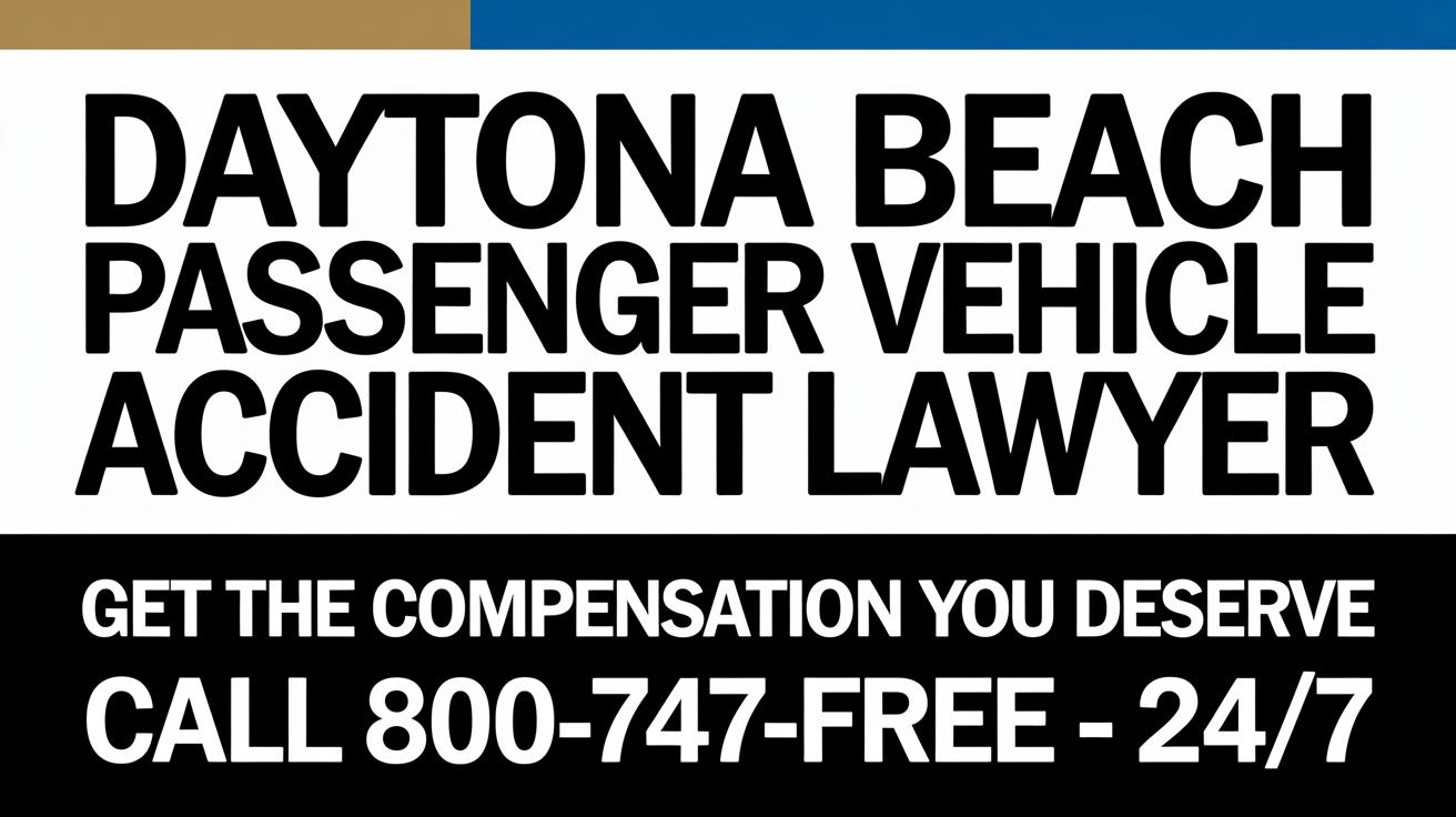 Daytona Beach Passenger Vehicle Accident Lawyer 