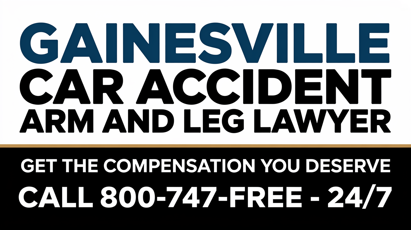 Abogado de lesiones en brazos y piernas por accidente de coche en Gainesville