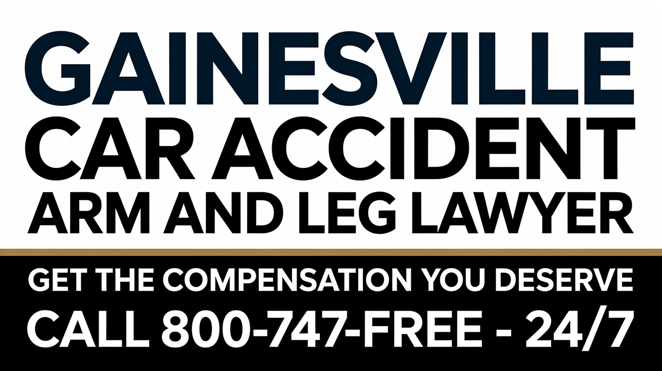 Abogado de lesiones en brazos y piernas por accidente de coche en Gainesville