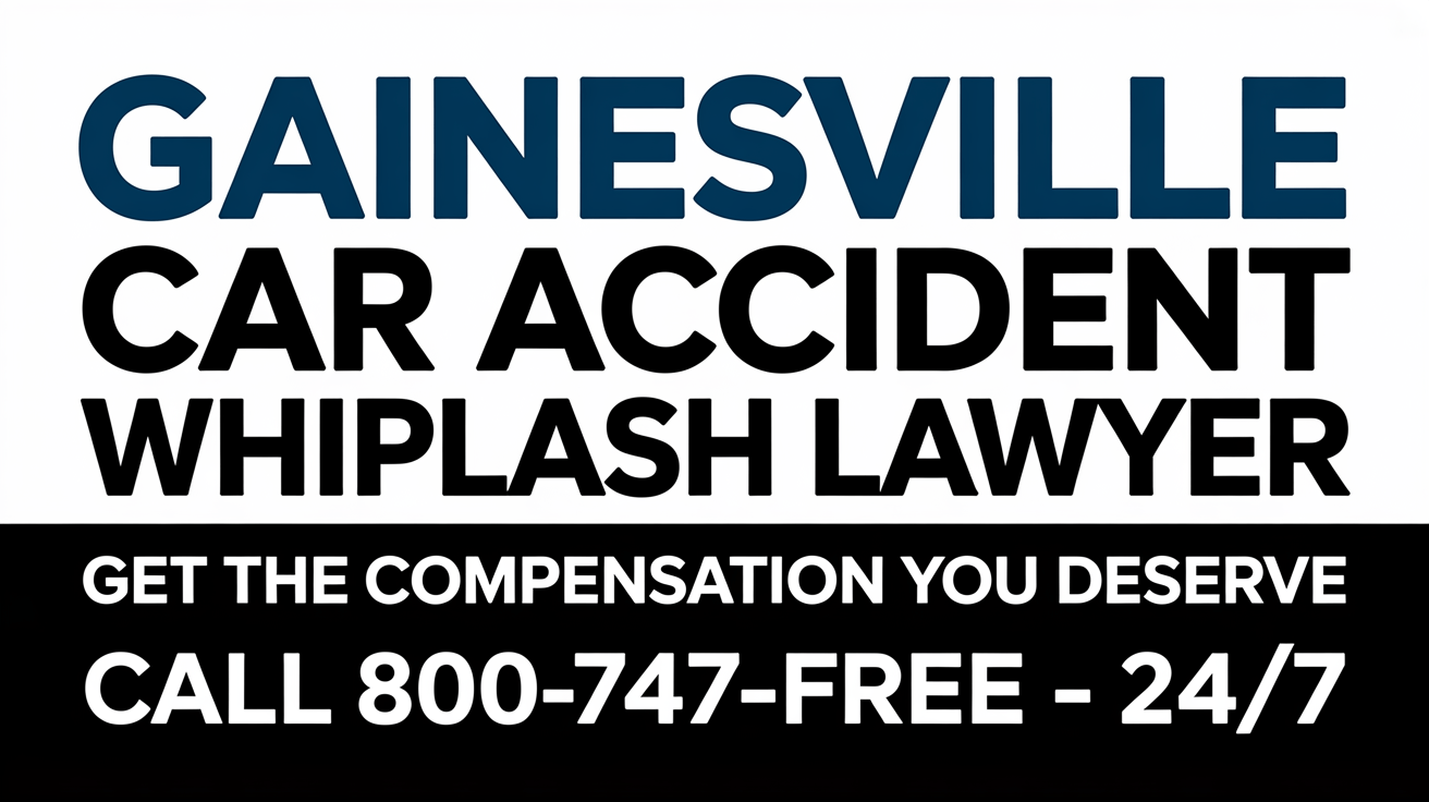 Abogado de lesiones por latigazo cervical en accidente de coche en Gainesville