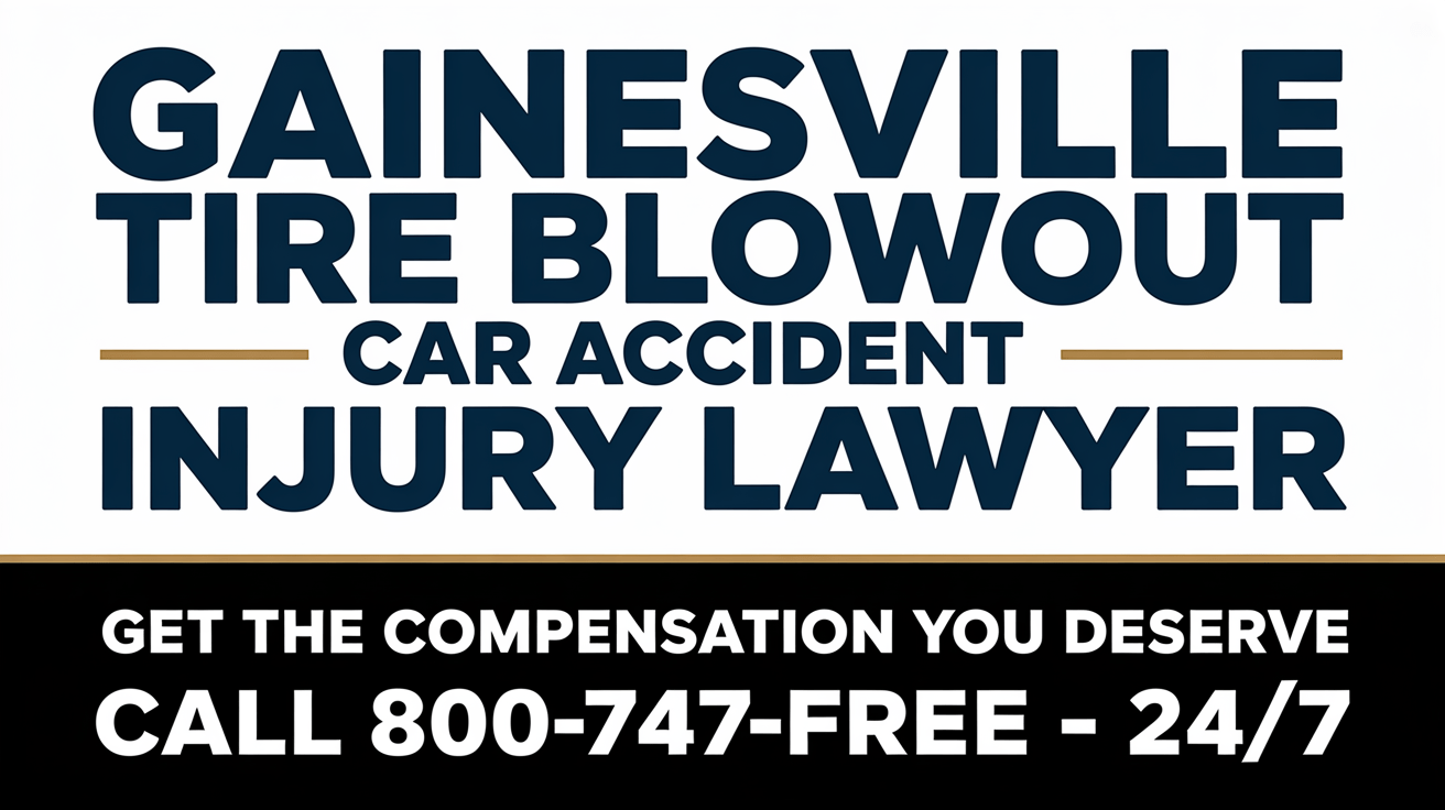 Abogado de Lesiones por Accidente de Coche por Explosión de Neumático en Gainesville