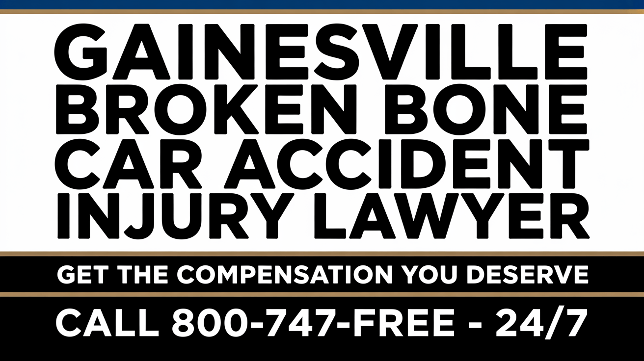 Abogado de lesiones por accidente de coche con huesos rotos en Gainesville